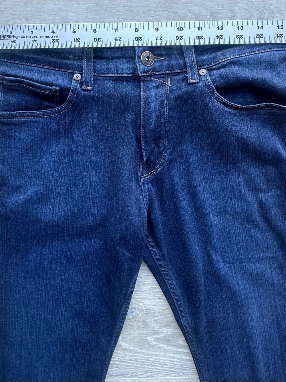 PAIGE Federal Slim Straight Jeans 33x30 Dark Wash Stretch Denim Made in USA - Picture 7 of 9